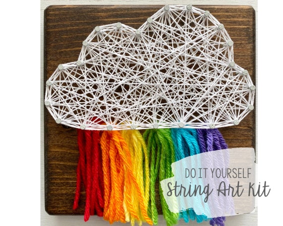 DIY Rainbow String Art Kit 