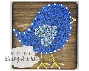 DIY 5x5" Bird String Art Kit