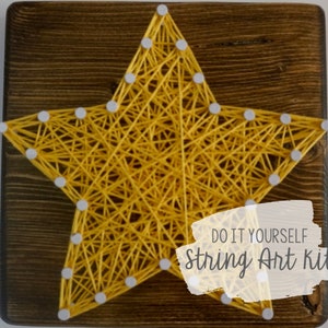 DIY 4x4" Star String Art Kit