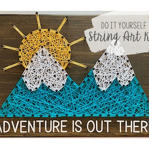 DIY Adventure is Out There Mountains String Art Kit