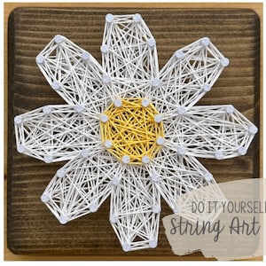 DIY Mini Daisy String Art Kit, DIY Flower String Art Kit