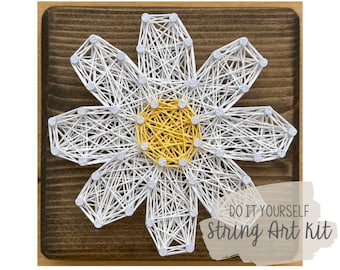 DIY Mini Daisy String Art Kit, DIY Flower String Art Kit