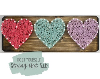 DIY Hearts String Art Kit