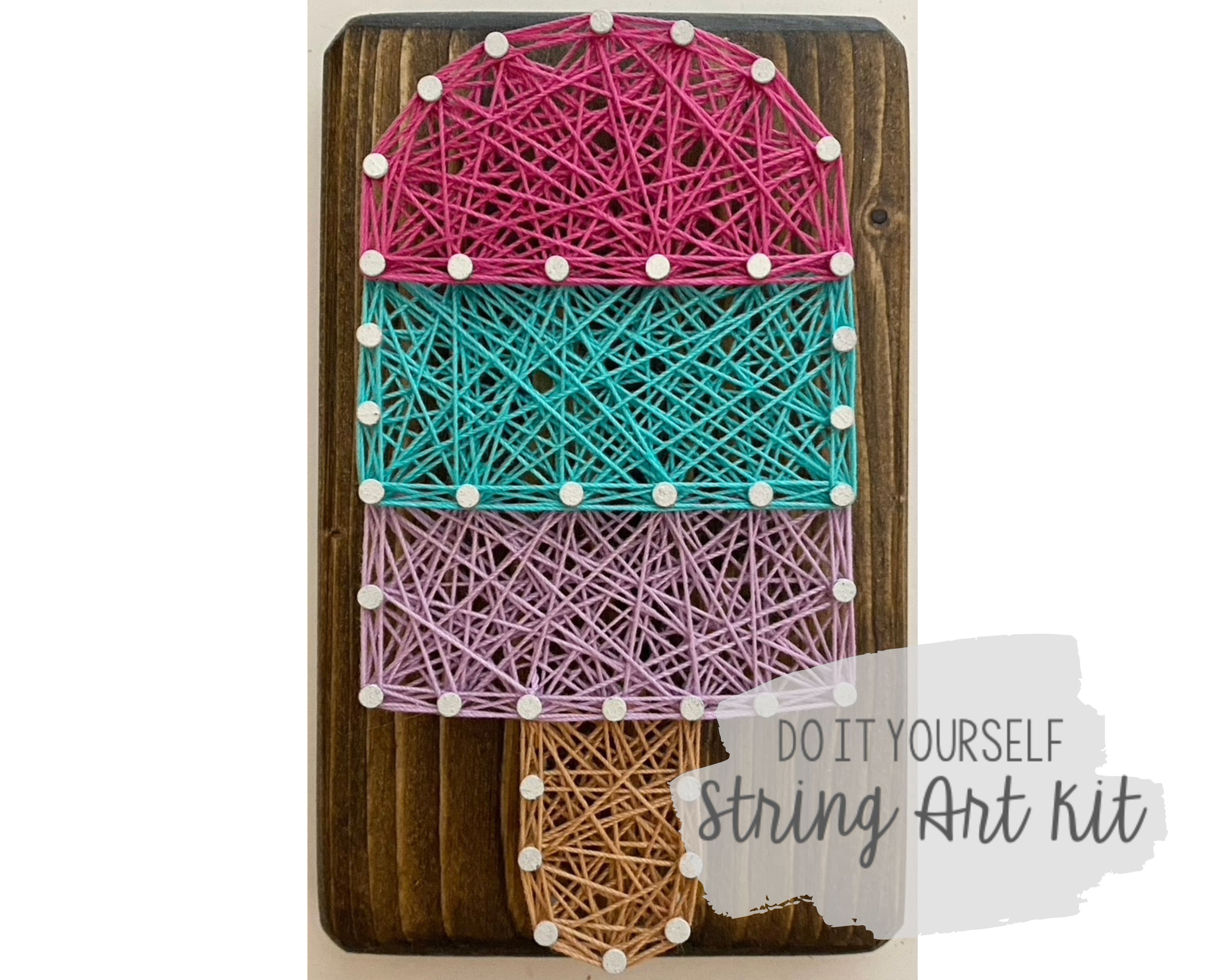 43 Dive into Fun with These Easy Popsicle Stick Crafts for Kids 15 DIY Mini Popsicle String Art Kit