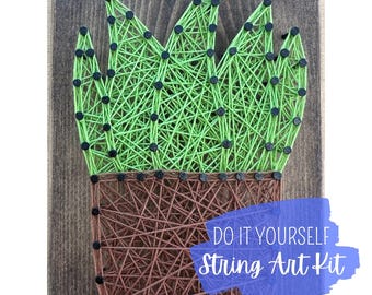 DIY Succulent String Art Kit, Plant String Art Kit