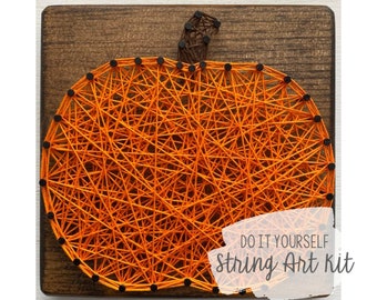 DIY 5x5" Pumpkin String Art Kit