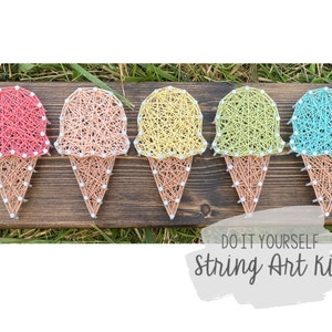 DIY Regenbogen Eiszapfen String Art Kit