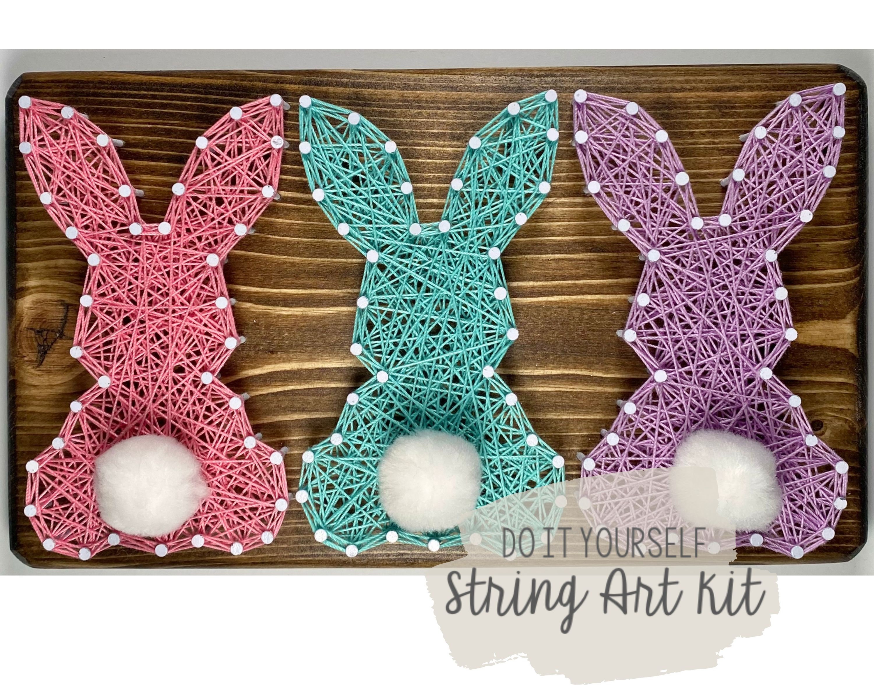 DIY Bunnies String Art Kit Etsy