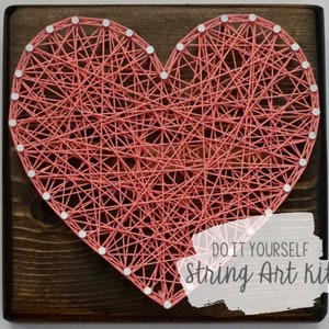 DIY 5x5" Heart String Art Kit