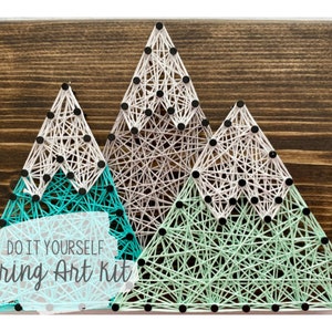 DIY Mountains String Art Kit