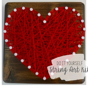 DIY 4x4" Heart String Art Kit