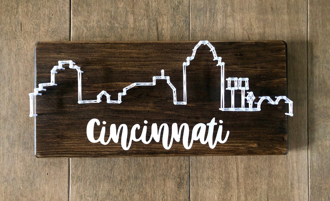 Cincinnati Skyline String Art, Cincinnati String Art, Cincinnati Wall
