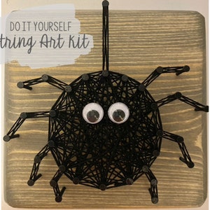 DIY 4x4&quot; Halloween Spider String Art Kit