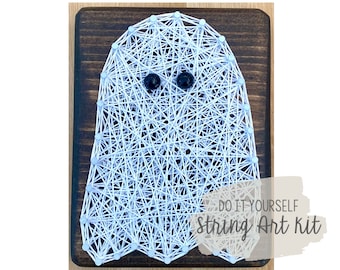 DIY ゴースト ストリング アート キット、ハロウィン ゴースト ストリング アート、DIY ハロウィン デコレーション、ハロウィン クラフト