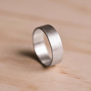 Brushed Argentium Silver Ring, Recycled Silver Ring, Ethical Ring, Brushed Silver Wedding Band