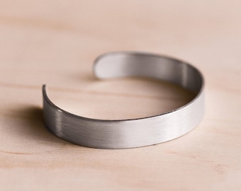 925 Sterling Silver Cuff/Bracelet with a Brushed Finish - 100% Recycled Sterling Silver - Ethical Cuff