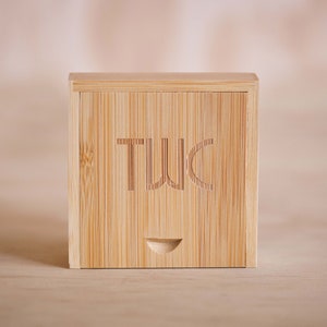 Caja de anillo personalizada, caja de anillo de madera personalizada, grabada con láser, caja personalizada, caja de anillo de boda