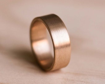 Brushed Bronze Ring - Bronze Wedding Band - Brushed Wedding Ring