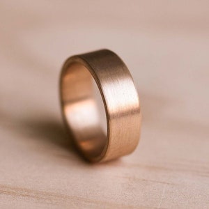 Brushed Bronze Ring - Bronze Wedding Band - Brushed Wedding Ring