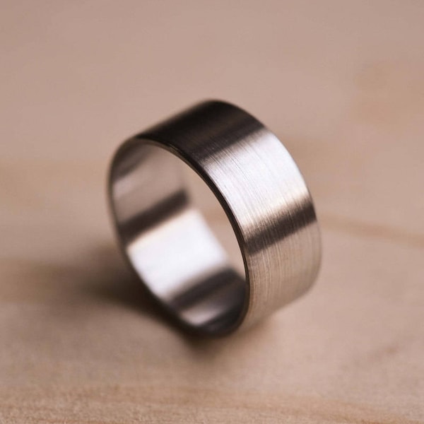 Brushed Marine Grade 316 Stainless Steel Ring - Stainless Steel Wedding Band - Brushed Wedding Ring