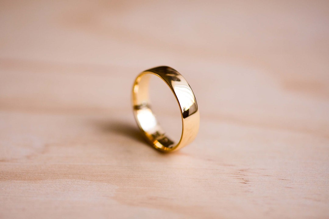 Anillo de boda de oro 18k amarillo B0140P1BA | 1954 Talla 7 Anillo de boda de oro 18k amarillo B0140P1BA | 1954 Talla 7
