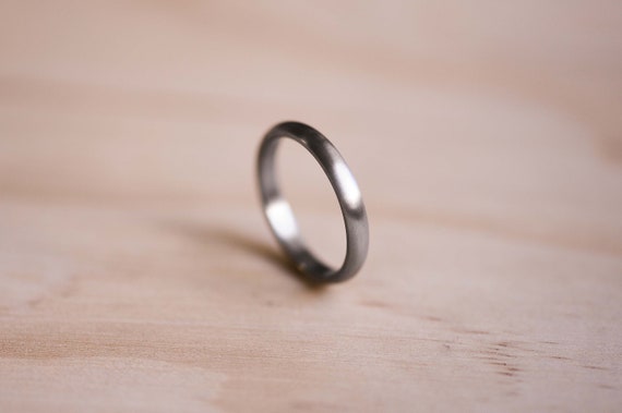 Handmade Brushed Titanium Ring: Aerospace Grade Wedding Band