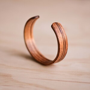 Zebrano/Zebra Wood Bentwood Cuff/Bracelet image 3