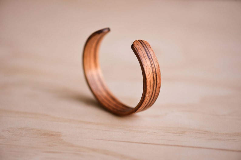 Zebrano/Zebra Wood Bentwood Cuff/Bracelet image 3