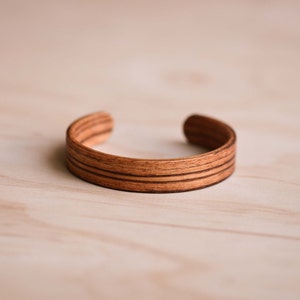 Zebrano/Zebra Wood Bentwood Cuff/Bracelet image 2