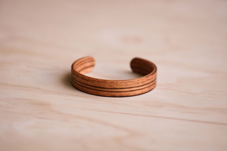 Zebrano/Zebra Wood Bentwood Cuff/Bracelet image 2