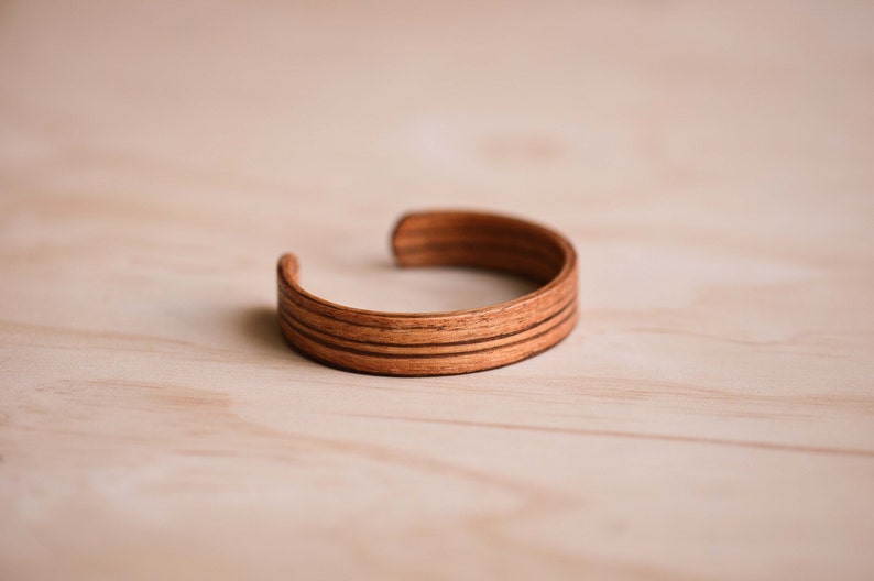 Zebrano/Zebra Wood Bentwood Cuff/Bracelet image 1