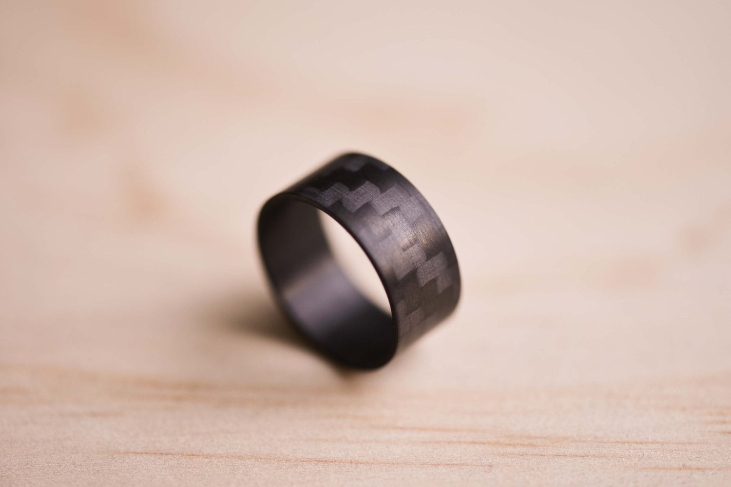 Carbon Fiber Ring, Black Twill Finish Carbon Fibre Ring, Carbon Fiber Wedding Ring