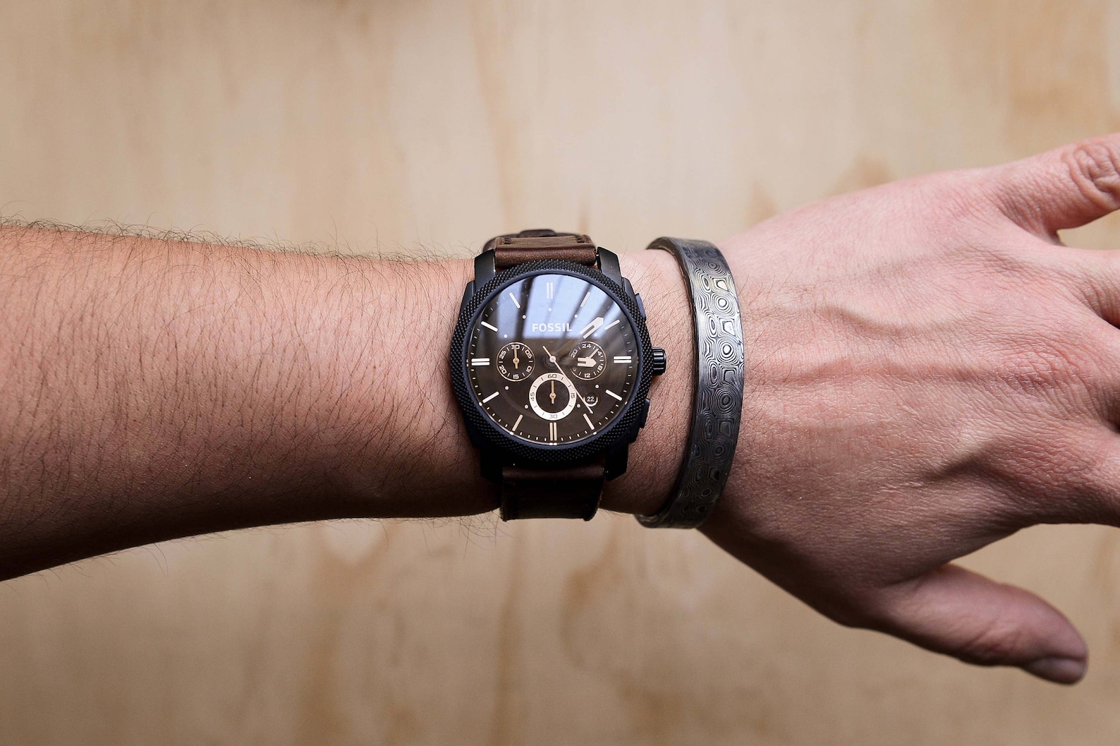 Damasteel Damascus Rose Pattern Cuff/bracelet Etsy