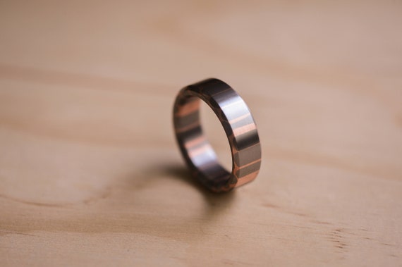 Handcrafted Superconductor Ring: Brushed Finish, Unique Wedding Band, Mens Ring, Mens Wedding Ring