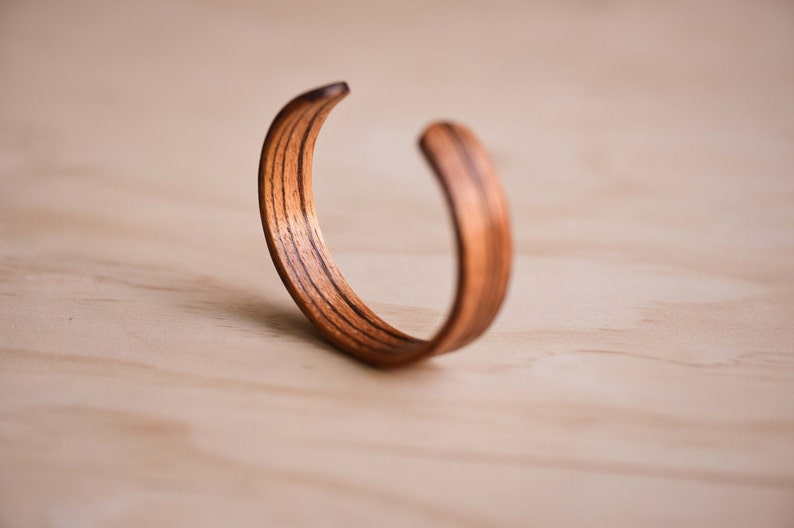 Zebrano/Zebra Wood Bentwood Cuff/Bracelet image 4