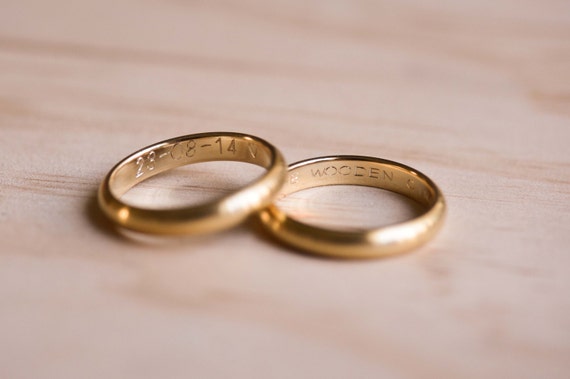 Personalized Ring Engraving: Custom Text for Copper, Gold, Silver