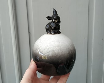 Rabbit urn - urn for Rabbit - Rabbit on top