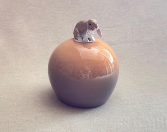Ceramic Lop Eared Rabbit Urn