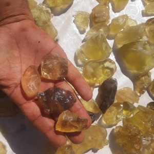1-9 gram(4-45 carat) Libyan Desert Glass Gem Meteorite Impact Tektite Cintamani Healing stone -Translucent 100% Natural  Complete