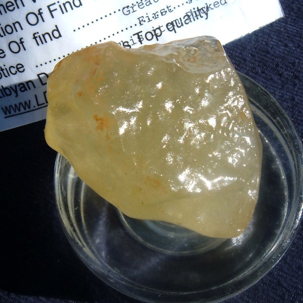 290 Carat Libyan Desert Glass ( Arrows -yellow A+  ) gold Meteorite Impact Tektite |Egypt Sahara -Natural and Complete