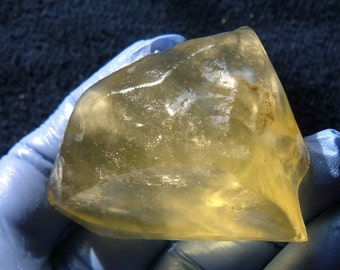 385 crt Libyan Desert Glass Dark (TOP YELLOW ) Gem  Meteorite Impact Tektite |Egypt Sahara -Natural and Complete