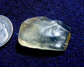 Désert de Libye, 35 crt, pierre de guérison à impact de météorite, tektite cintamani, translucide, 100 % naturel et complet
