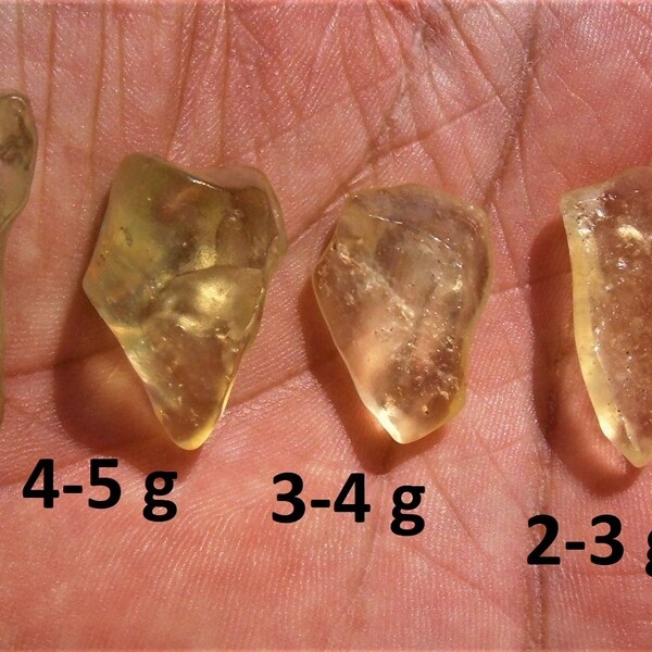 1-6 gram(4-30 carat) Libyan Desert Glass Gem Meteorite Impact Tektite Cintamani Healing stone -Translucent 100% Natural  Complete