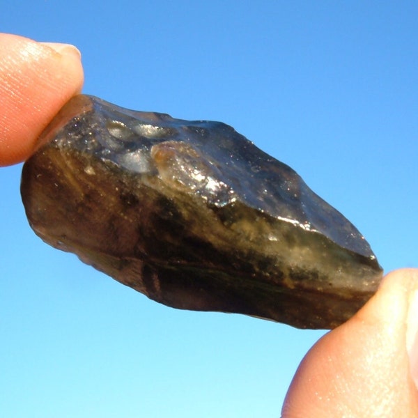 90 Carat Libyan Desert Glass ( Dark Gem - Arrow) gold Meteorite Impact Tektite |Egypt Sahara -Natural and Complete
