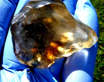 166 Crt  Libyan Desert Glass (HEART Shape Dark Gem  )  gold Meteorite Impact Tektite |Egypt Sahara -Natural and Complete