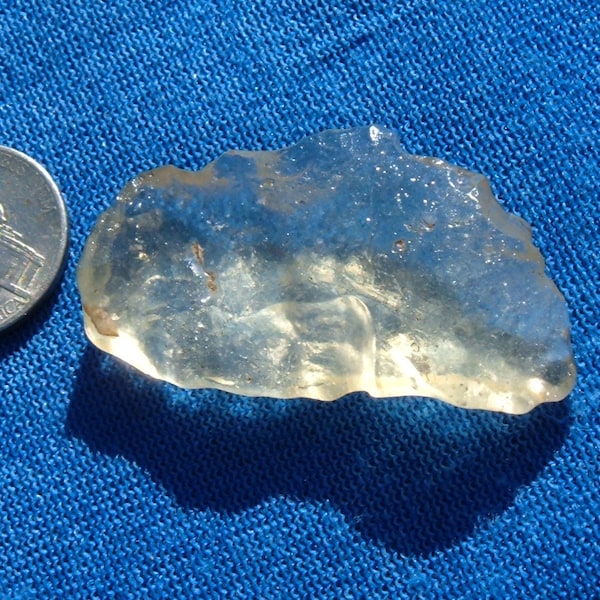 65 Carat Libyan Desert Glass ( Arrow ) Meteorite Impact Tektite  Egypt Sahara -Translucent 100% Natural and Complete