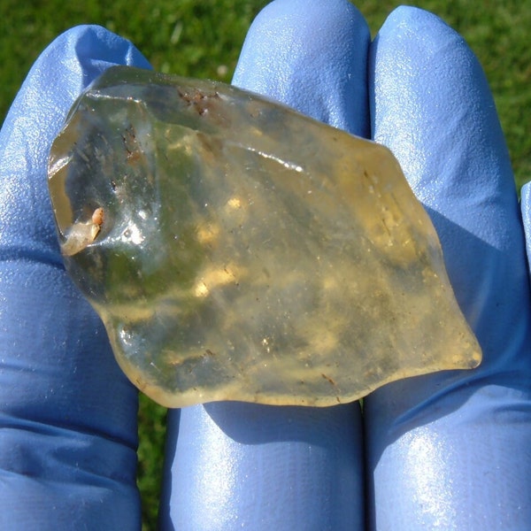 110 Carat Libyan Desert Glass gold(Arrow shape ) Meteorite Impact Tektite |Egypt Sahara -Natural and Complete