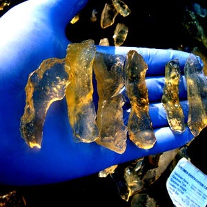 Angel Chime (15-500 carat) Libyan Desert Glass Gem Meteorite Impact Tektite Cintamani Healing stone -Translucent 100% Natural  Complete