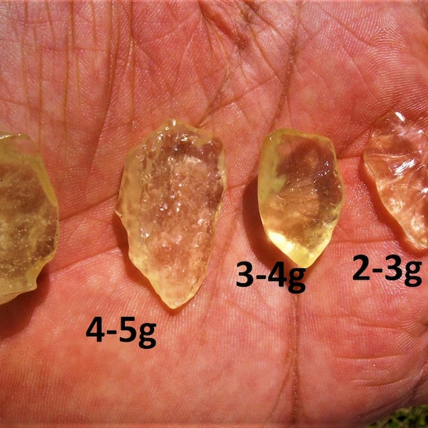 1-9 gram(4-45 carat) Libyan Desert Glass Gem Meteorite Impact Tektite Cintamani Healing stone -Translucent 100% Natural  Complete
