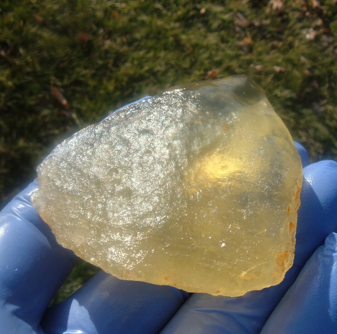 370 Carat Libyan Desert Glass Flat Gem Meteorite Impact Tektite egypt ...